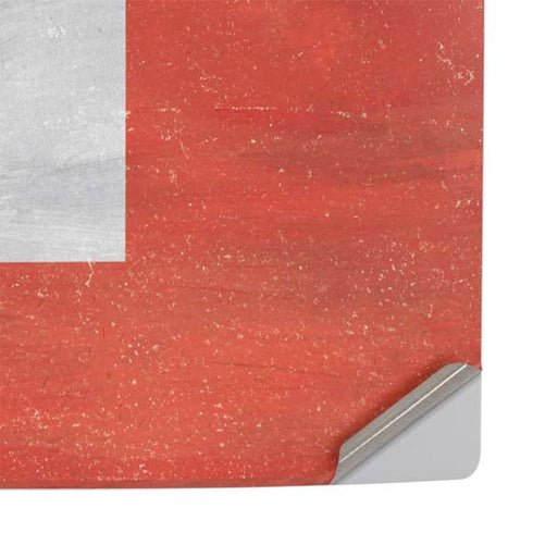 Switzerland Flag Distressed PS5 Slim Digital Edition Console Skin